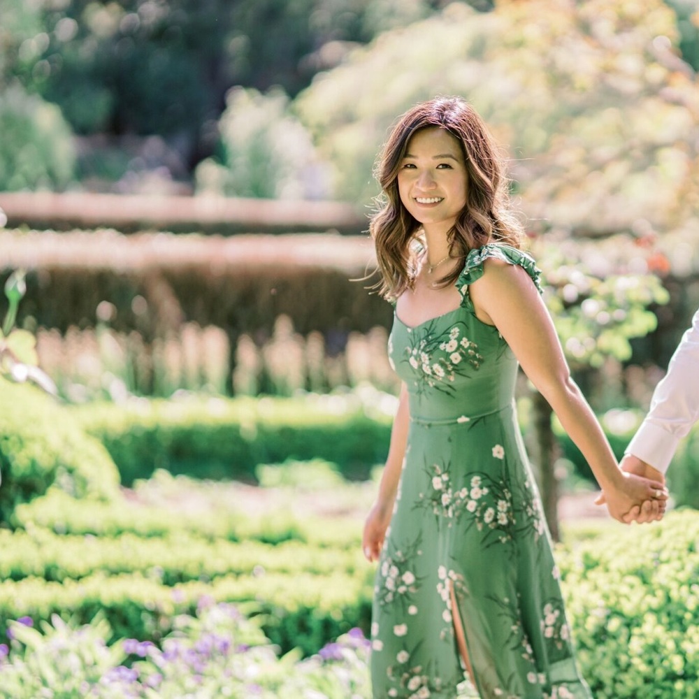 Reformation floral green bondi midi dress XS